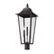 Z-Lite Gannon 3 Light Outdoor Post Mount Fixture, 12in. W x 31.5in. H, Black 5008PHXLR-BK - alternate 2